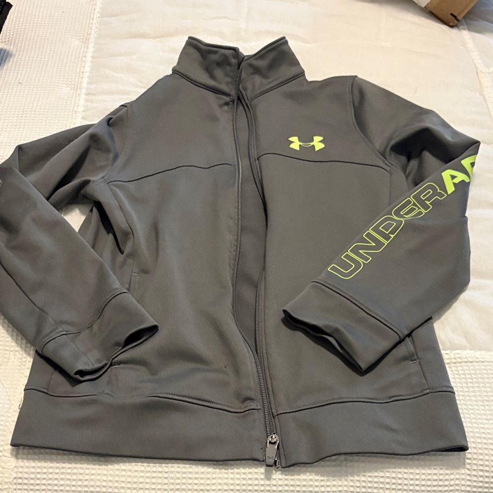 Under Armour Charcoal Jacket with Lime Highlights